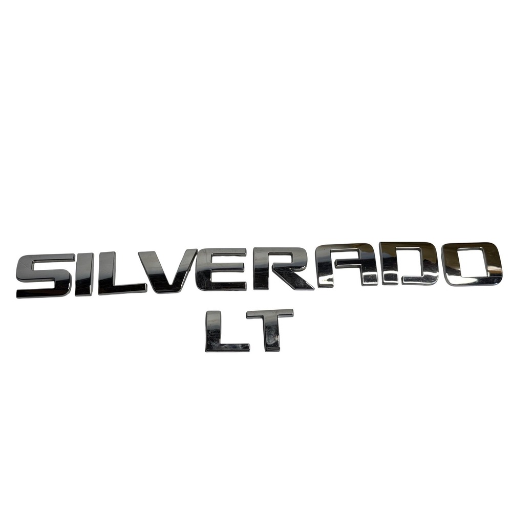Chevrolet Silverado LT Emblem Chrome Nameplate Badge Replacement Truck Decal